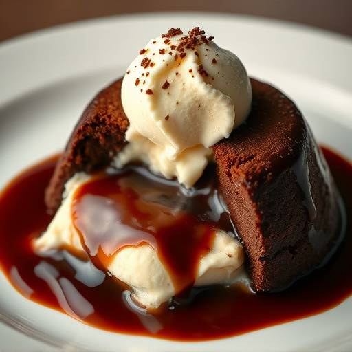 Chocolate Lava Cake with Vanilla Bean Ice Cream