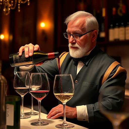 Wine Tasting Event with Jean-Luc Picard - sommelier pouring wine into a glass.